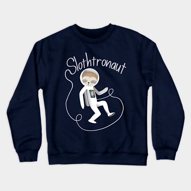 Slothtronaut cute sloth Crewneck Sweatshirt by LovableDuck